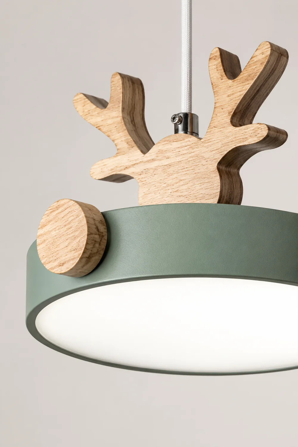 Morandi Holz LED Kronleuchter Hirschgeweih Pendelleuchte - Lumpaz