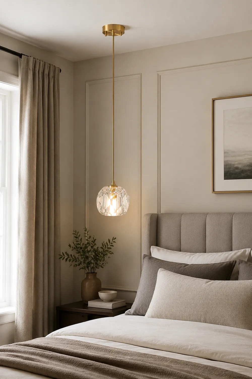 Moderne Pendelleuchte aus Metall für Schlafzimmer - Lumpaz