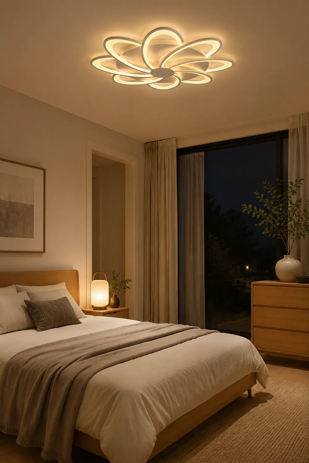 Moderne Blumenförmige Deckenleuchte für Wohnzimmer, Schlafzimmer - Lumpaz