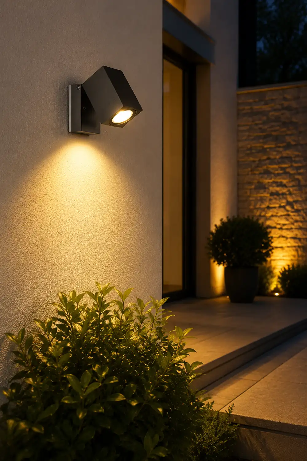 Wasserdichter Außenstrahler mit warmer LED-Wandleuchte Wandleuchte - Lumpaz
