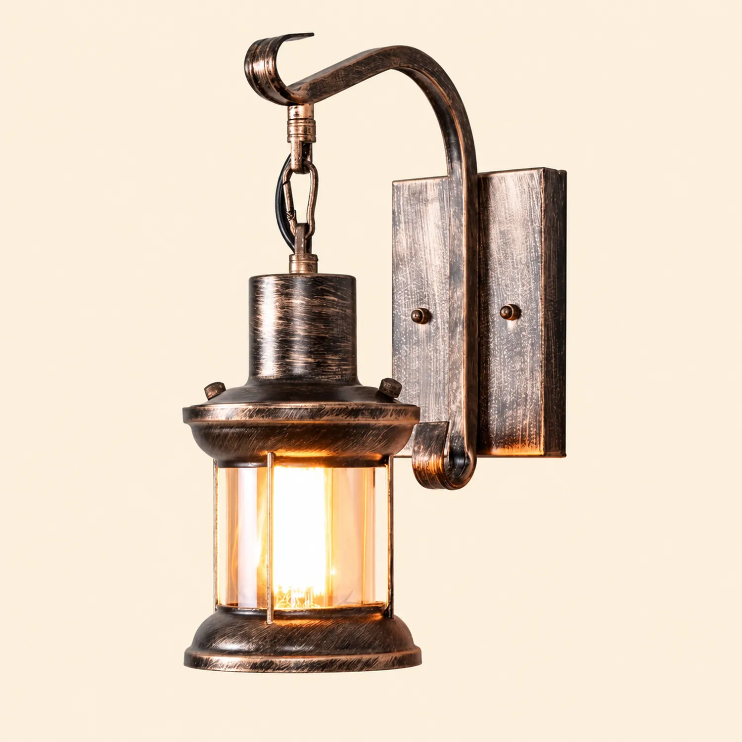Alessio Industrielle Retro Innen Wandleuchte aus Glas - Lumpaz