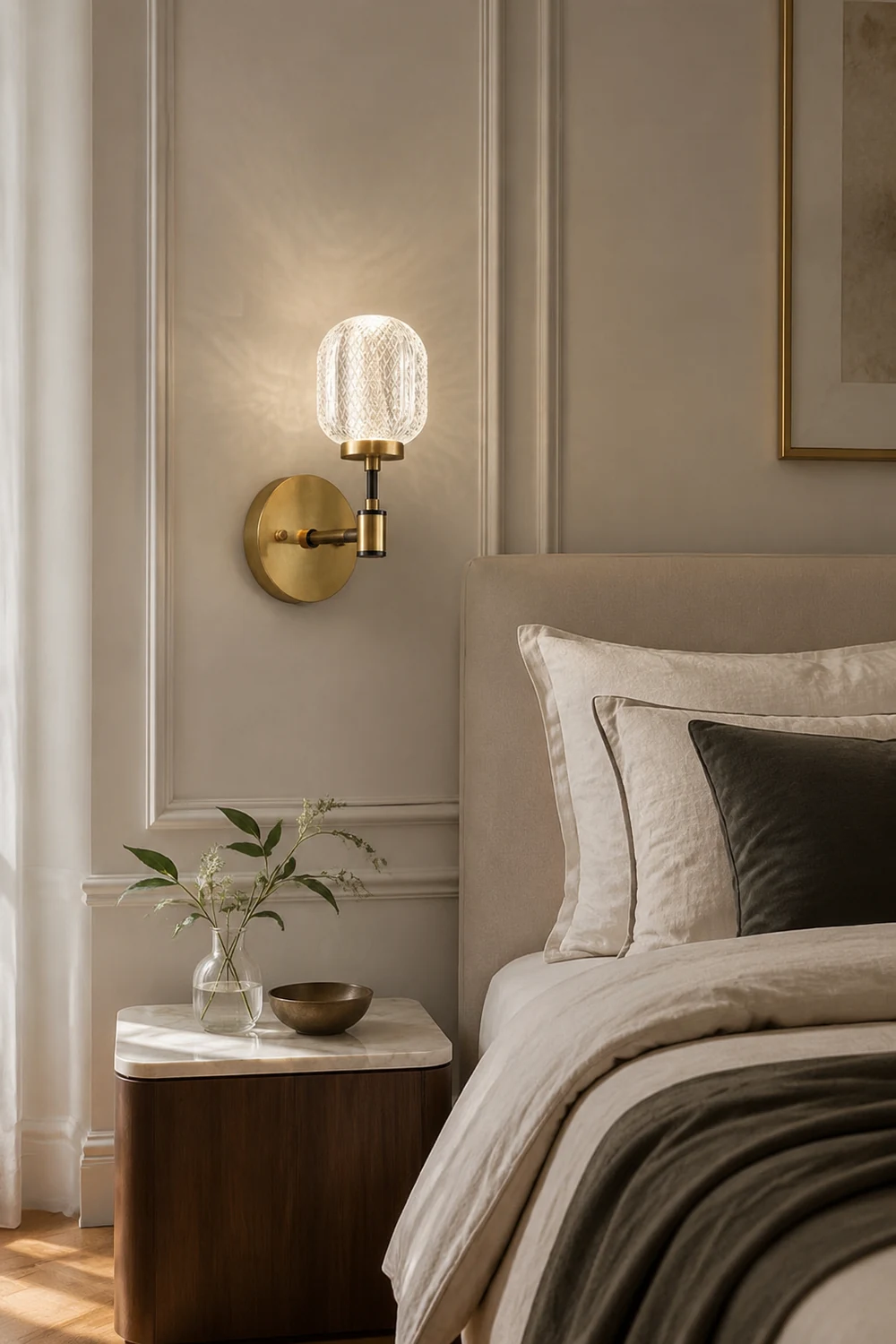 Antique Brass Gold Wall Light - Lumpaz