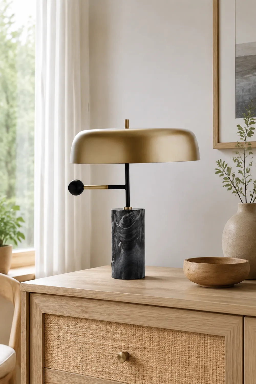 Modern Tall Black Table Lamp Design Beside Lamp - Lumpaz