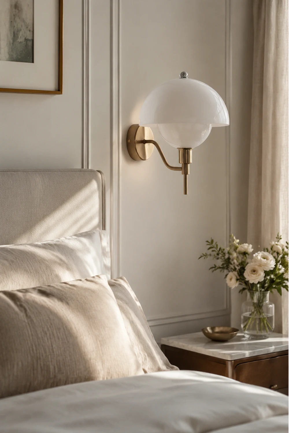 French Mushroom Glass Wall Lamp - Lumpaz