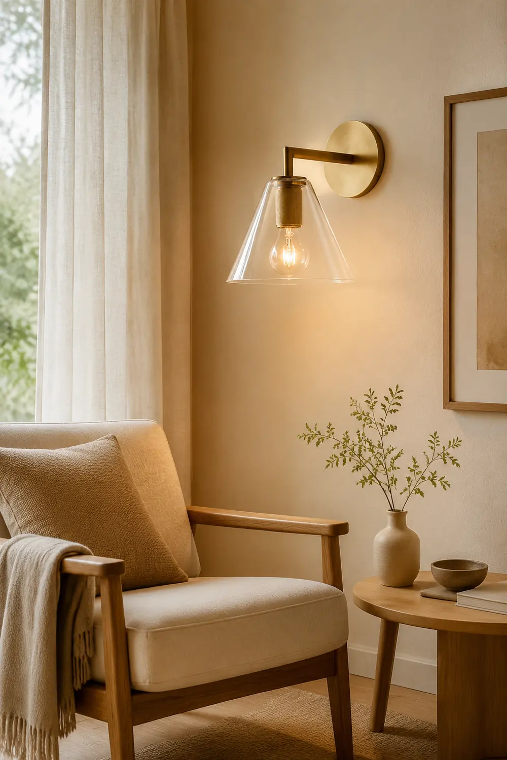 Armed Retro Brass Wall Sconce - Lumpaz