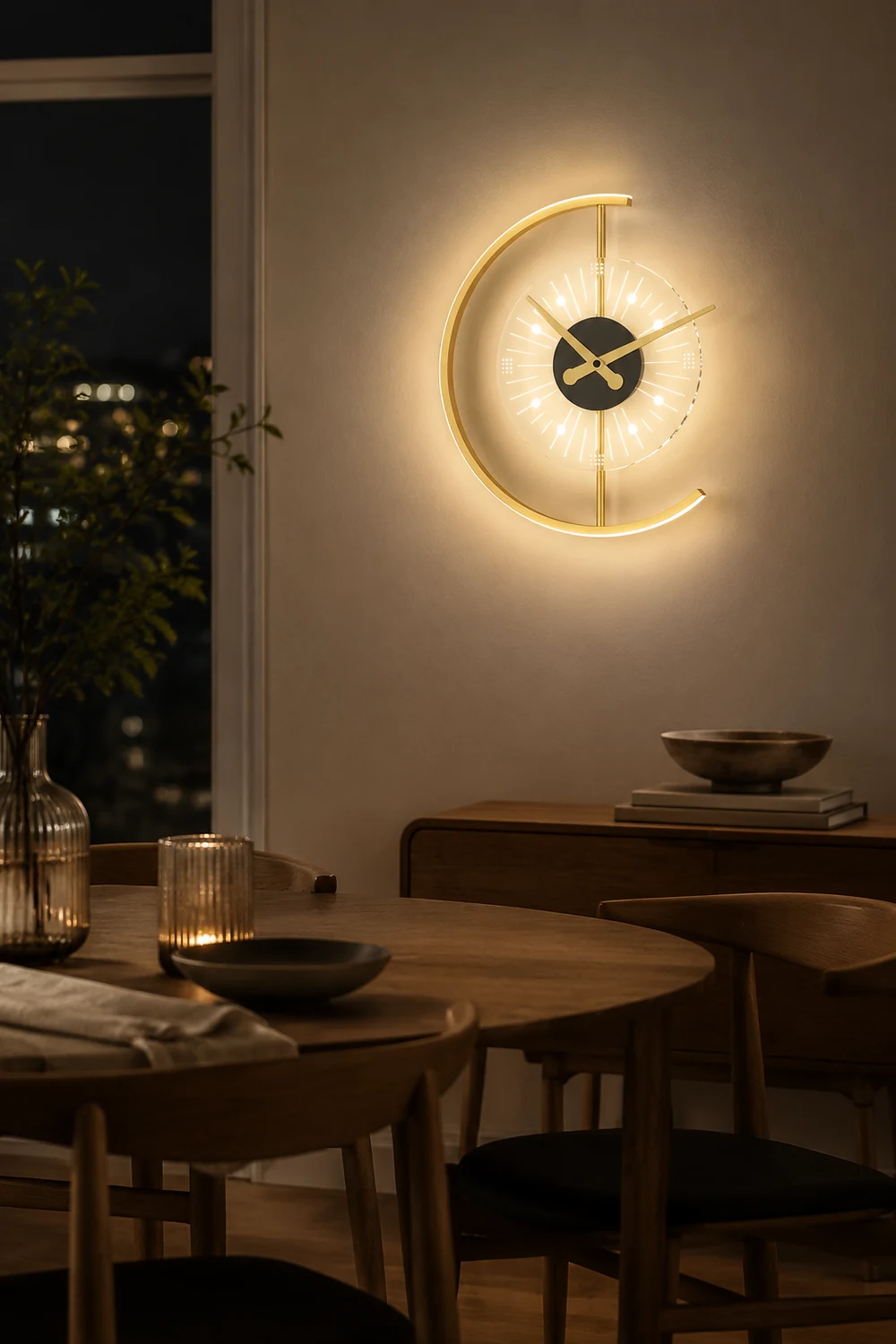 Nilsen Kreatives Uhrendesign Moderne Wandleuchte Wandleuchte für Schlafzimmer - Lumpaz