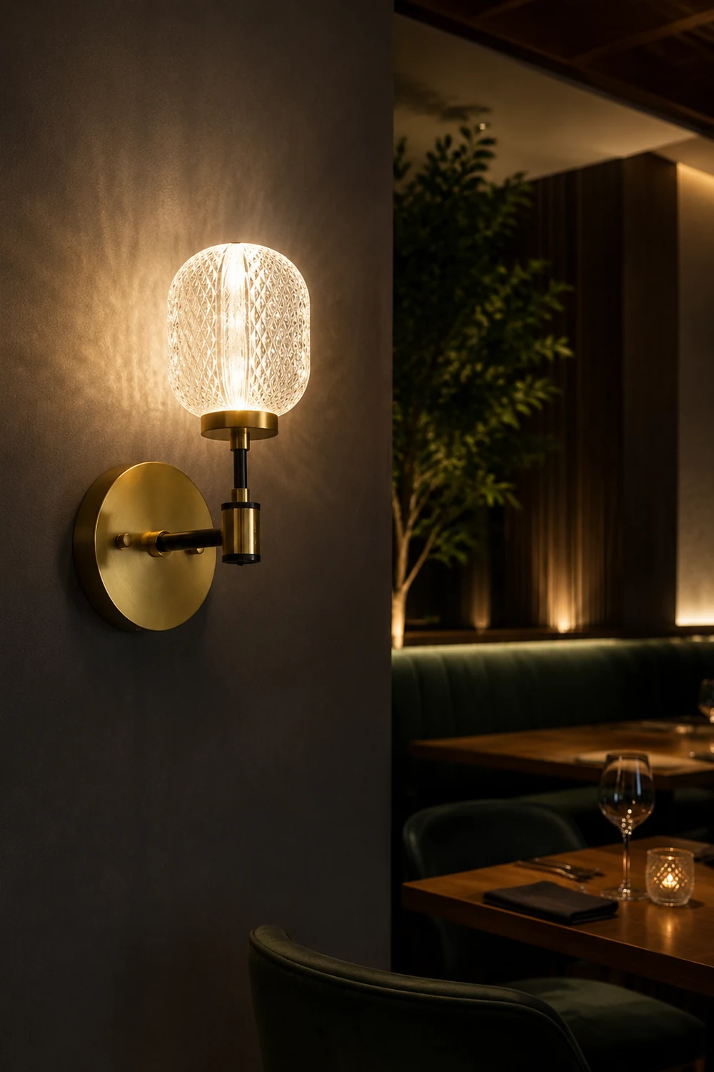 Antique Brass Gold Wall Light - Lumpaz