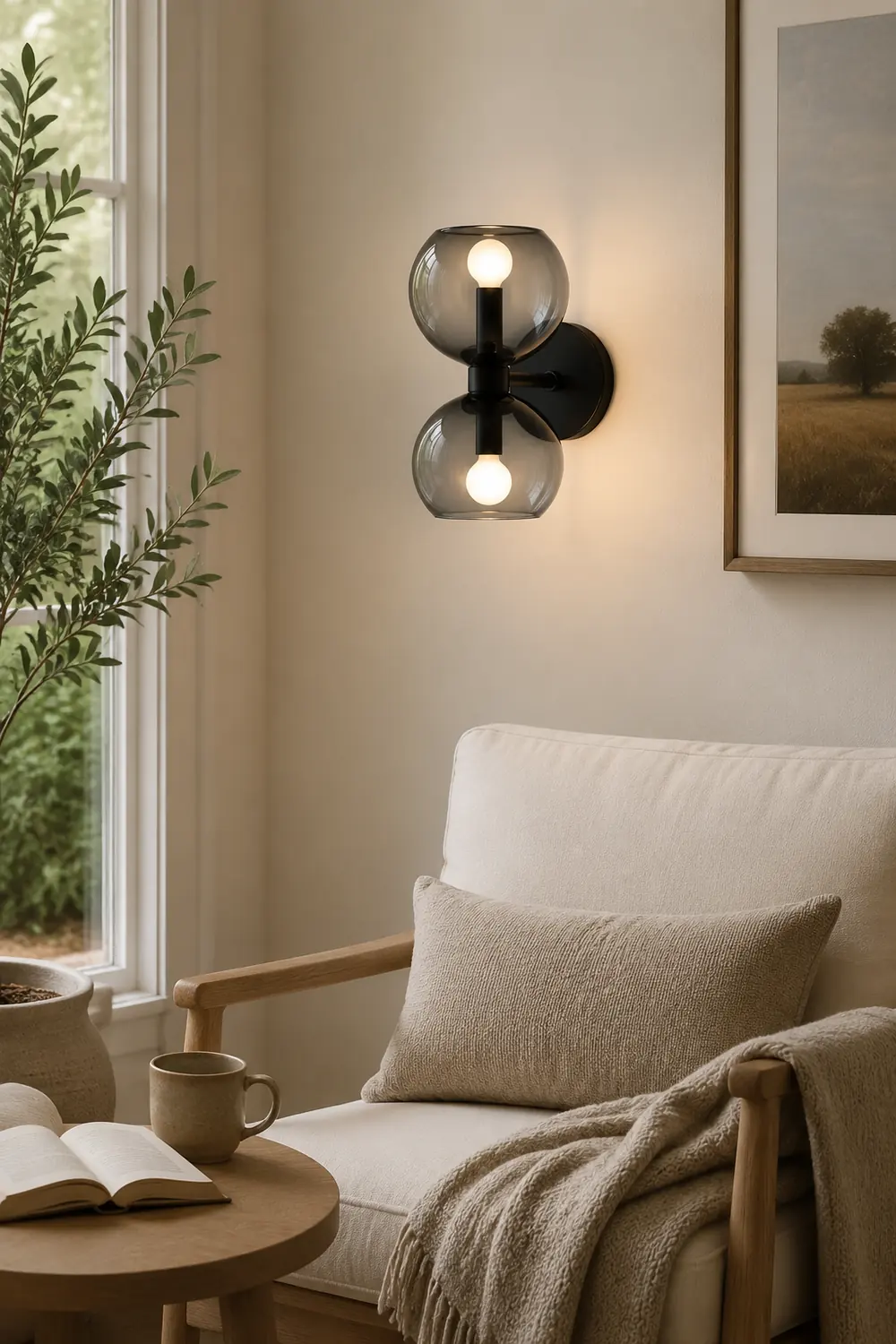 Creative Modern 2 Heads Glass Wall Lamp - Lumpaz