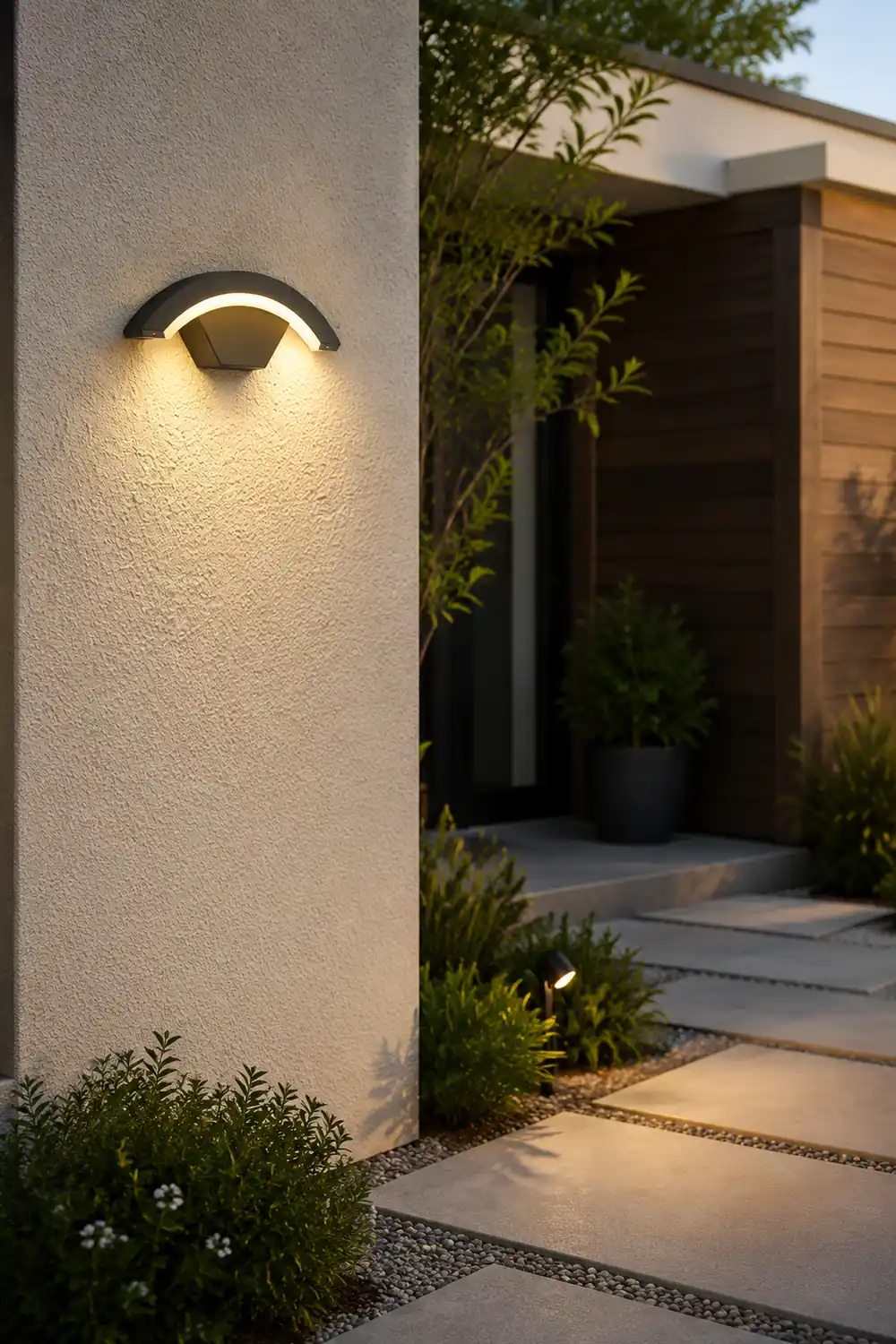 Wasserdichte Sensor-Wandleuchte mit warmweißer LED - Lumpaz
