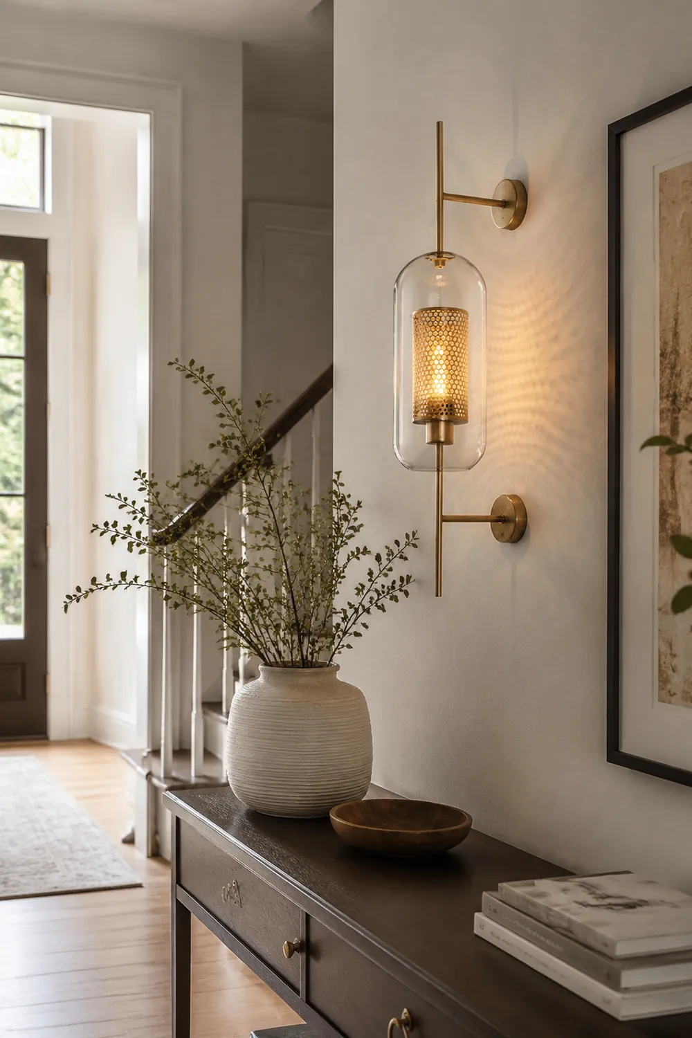 Modern Glass Golden Wall Ball Light Bedside Sconce - Lumpaz