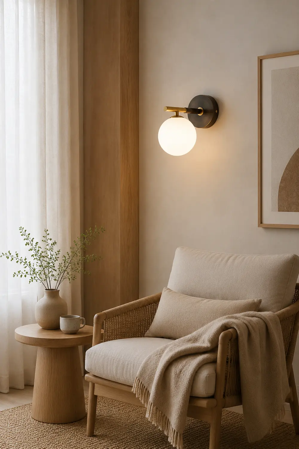 Luxury Copper Ball 1-Light Wall Sconce - Lumpaz