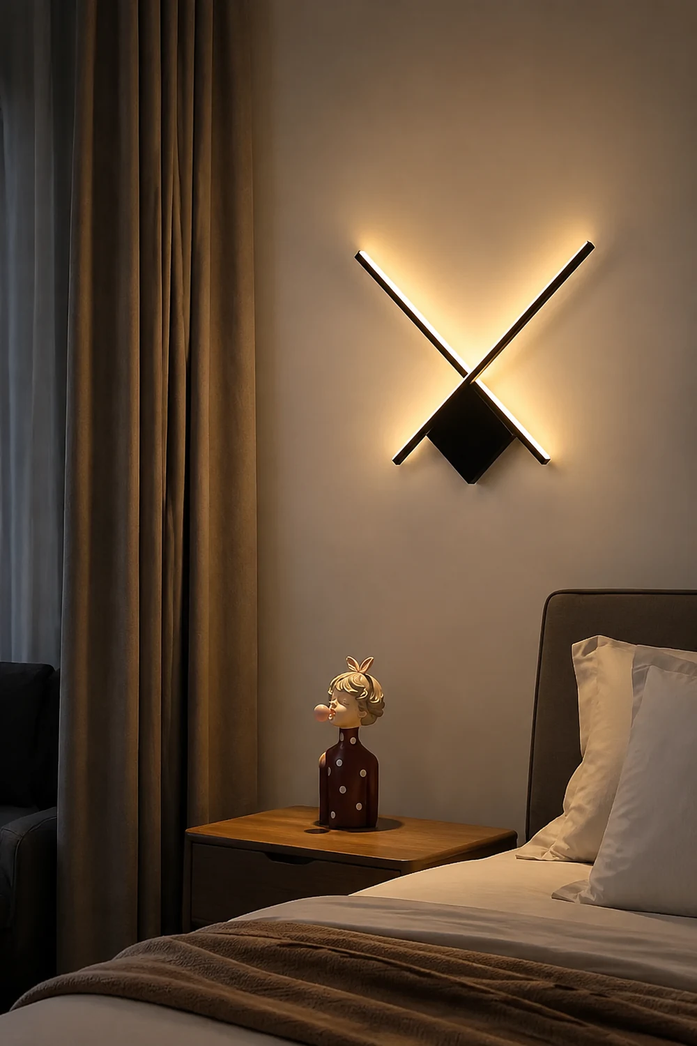 Kreative moderne Eisen-LED-Wandleuchte Wandleuchte für Schlafzimmer, Wohnzimmer - Lumpaz