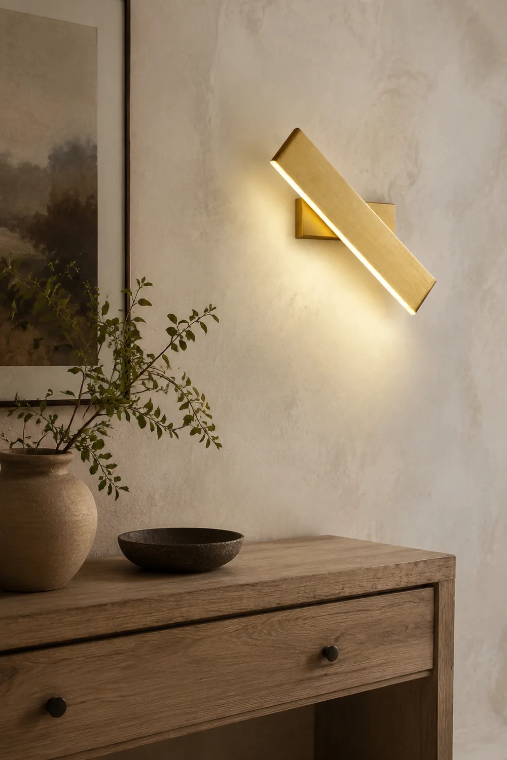 Minimalistische LED Wandleuchte aus Aluminium für Schlafzimmer - Lumpaz