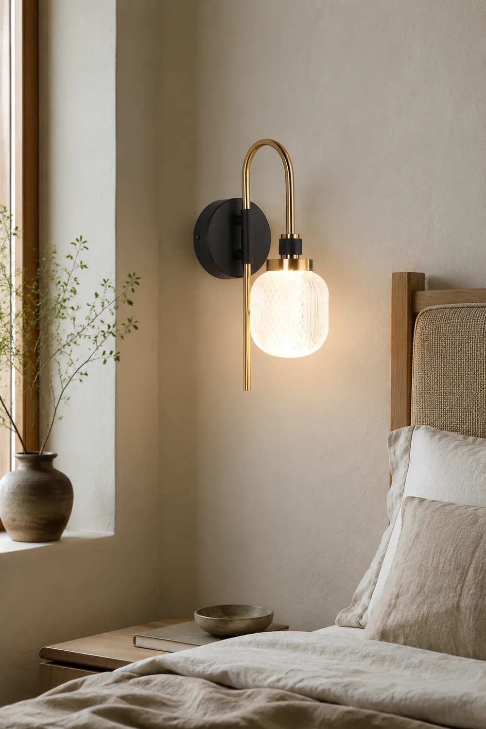 Moderne LED Wandleuchte aus Metall für Schlafzimmer - Lumpaz