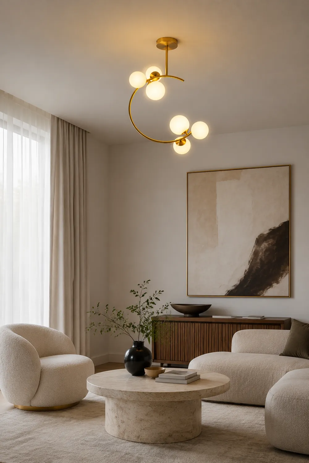 Glaskugel Deckenleuchte Goldene Lampen - Lumpaz