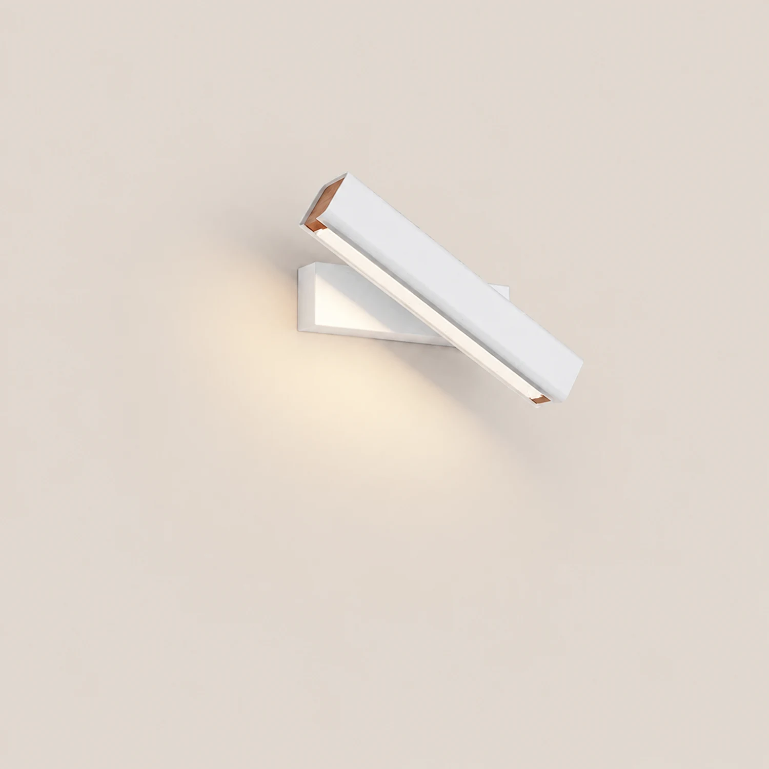 Minimalistische LED Wandleuchte aus Aluminium Drehbar für Schlafzimmer - Lumpaz