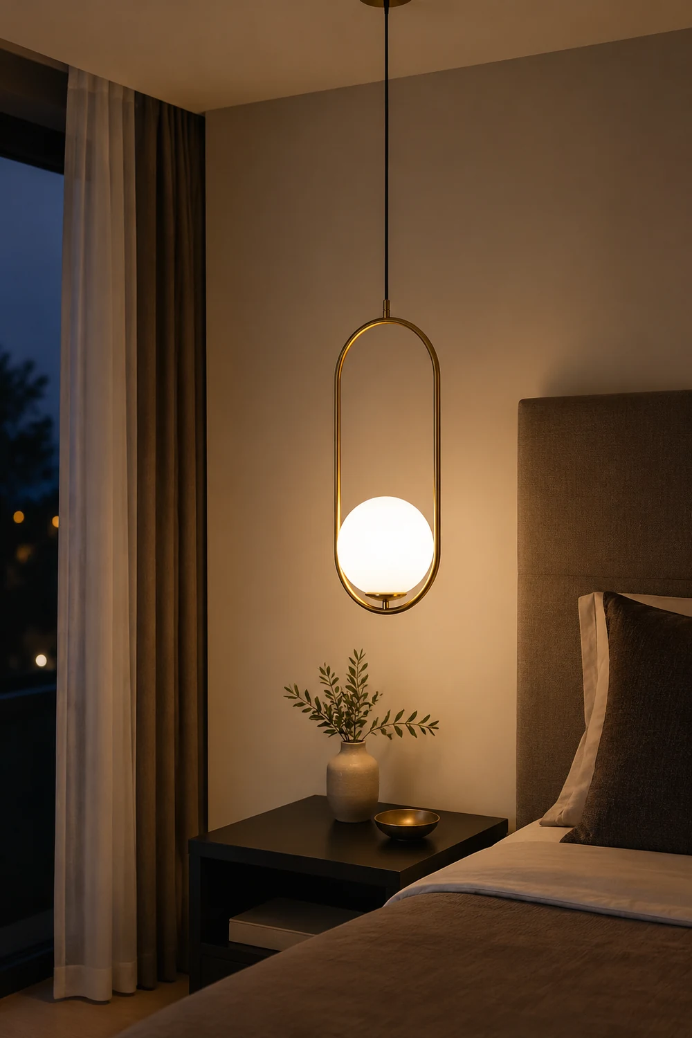 Valentina Nordische Kugel-Design Pendelleuchte aus Glas - Lumpaz
