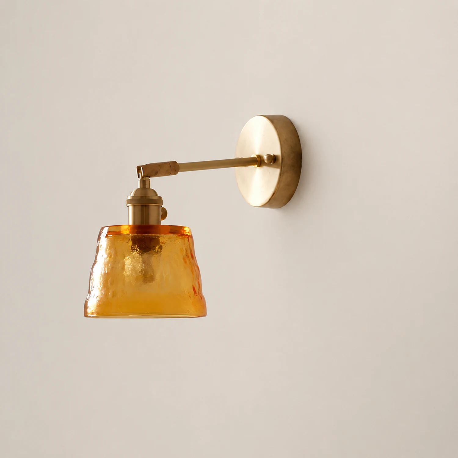 Vintage Glass Adjustable Wall Sconce - Lumpaz