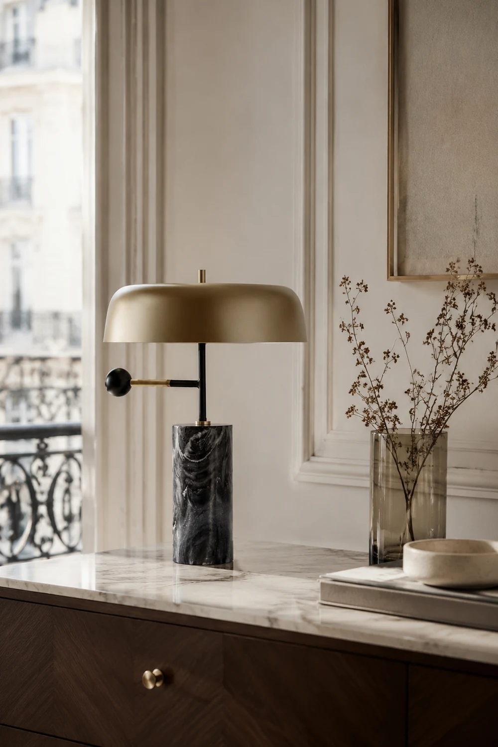 Modern Tall Black Table Lamp Design Beside Lamp - Lumpaz