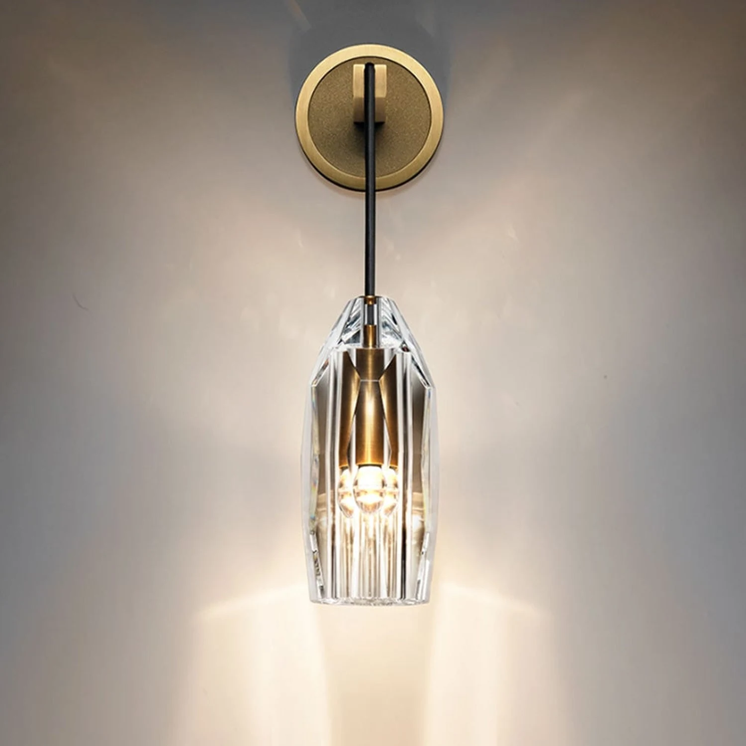 Modern Faceted Crystal Wall Lights - Lumpaz