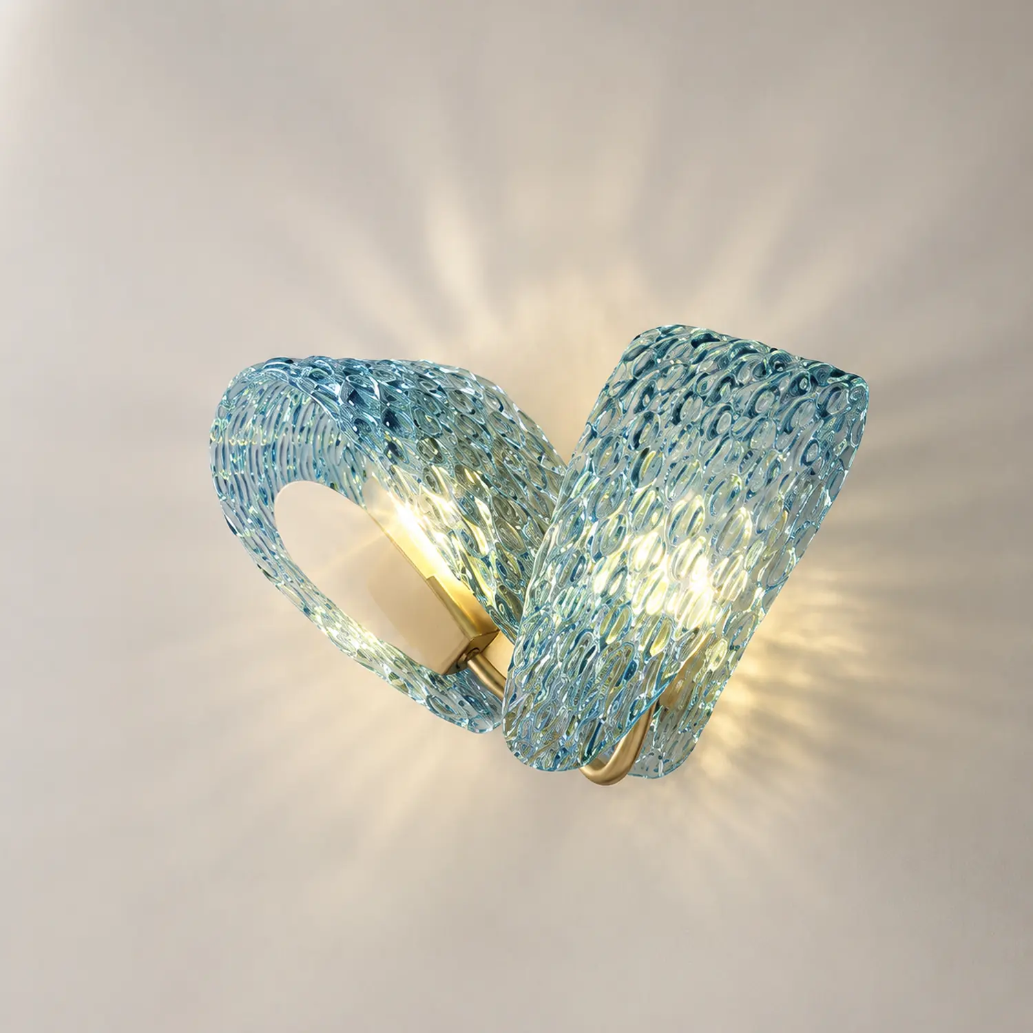 Retro Luxury Glass Blue Wall Lamp - Lumpaz