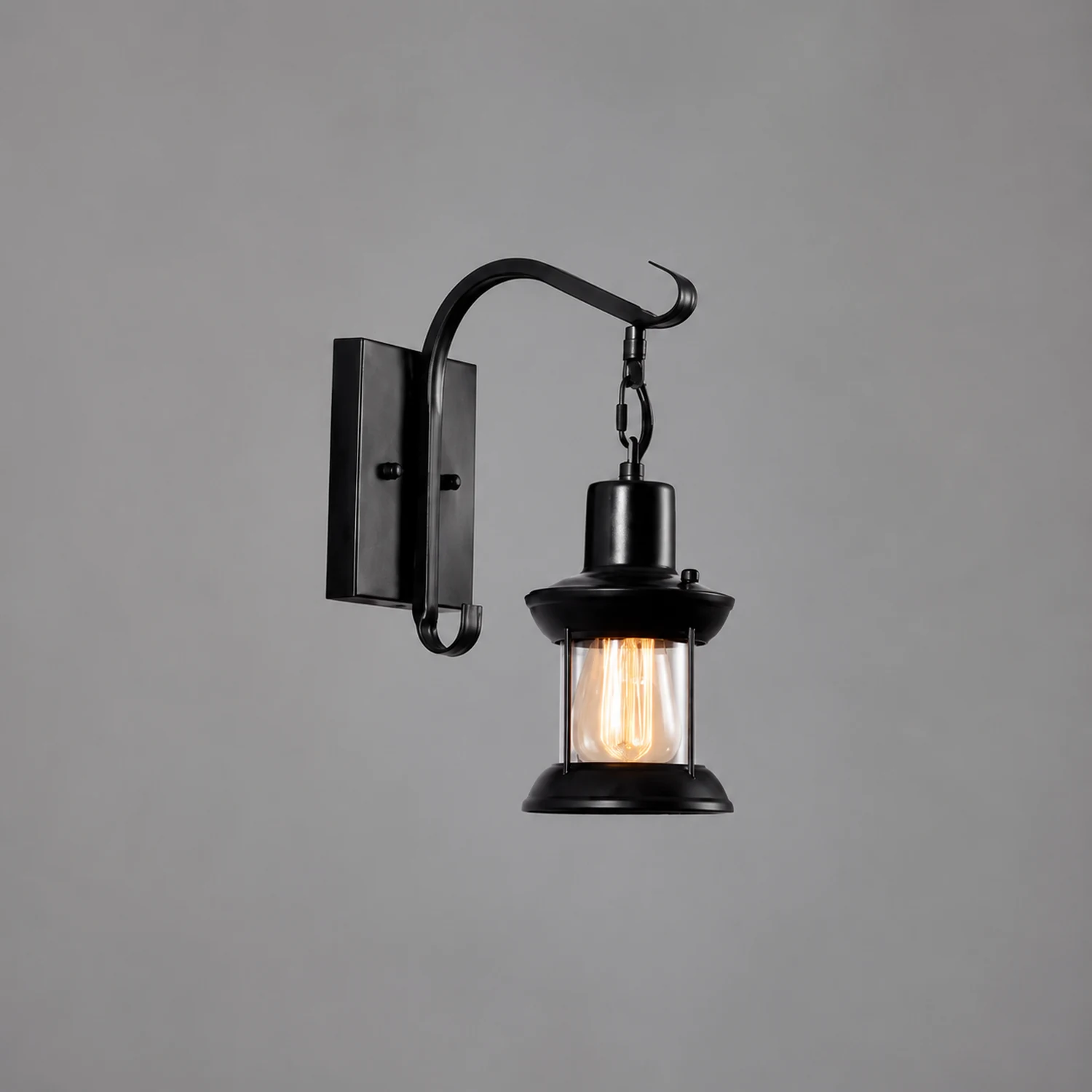 Alessio Industrielle Retro Innen Wandleuchte aus Glas - Lumpaz