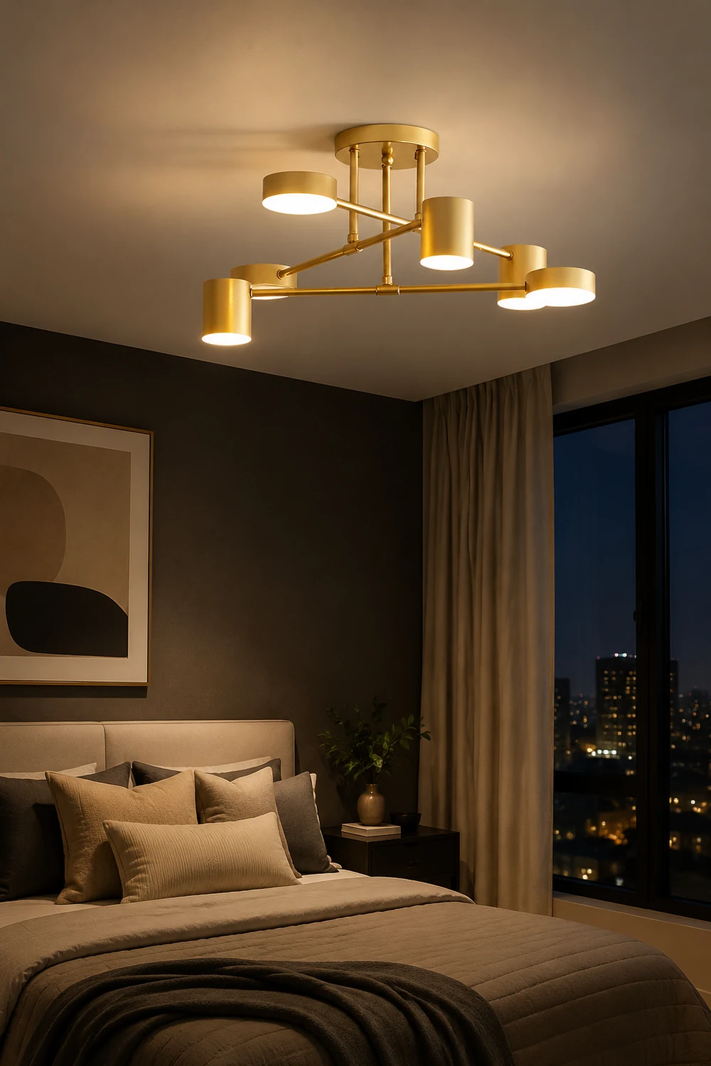 Moderne Kreis-Design Deckenleuchte aus Metall für Wohnzimmer, Schlafzimmer - Lumpaz