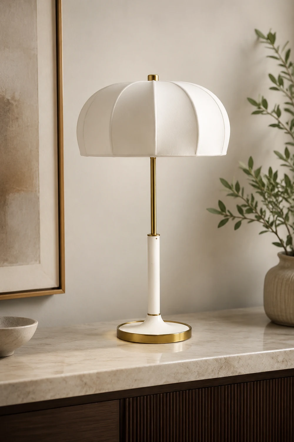 Fabric Table Lamp Decor E27 Bedside Table Light - Lumpaz