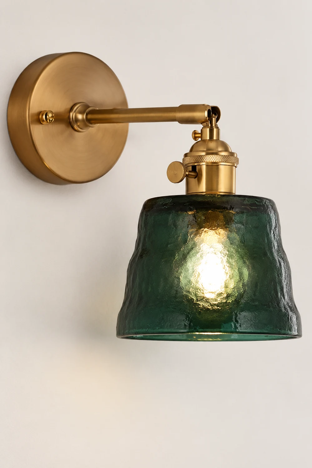 Vintage Glass Adjustable Wall Sconce - Lumpaz