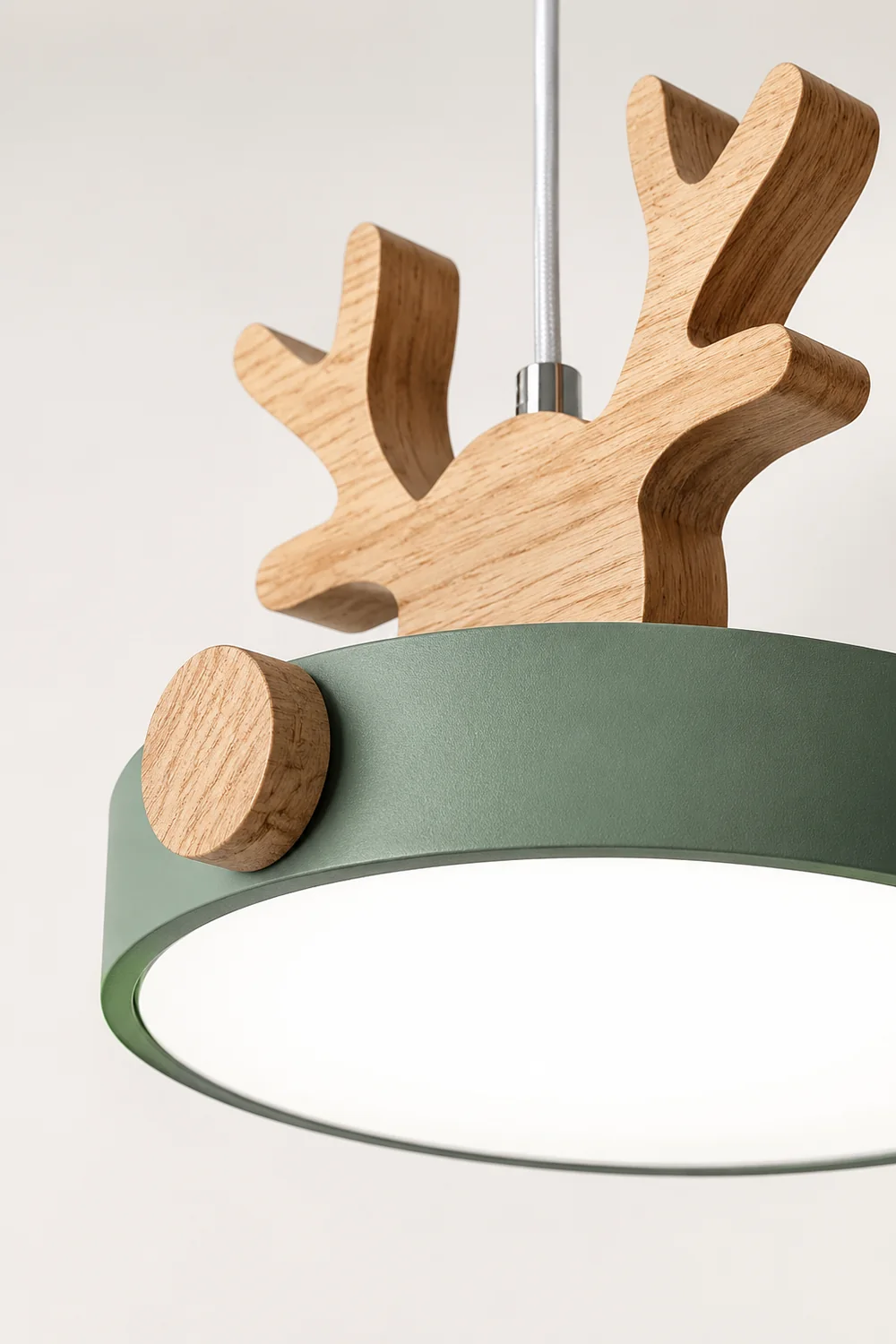 Morandi Holz LED Kronleuchter Hirschgeweih Pendelleuchte - Lumpaz