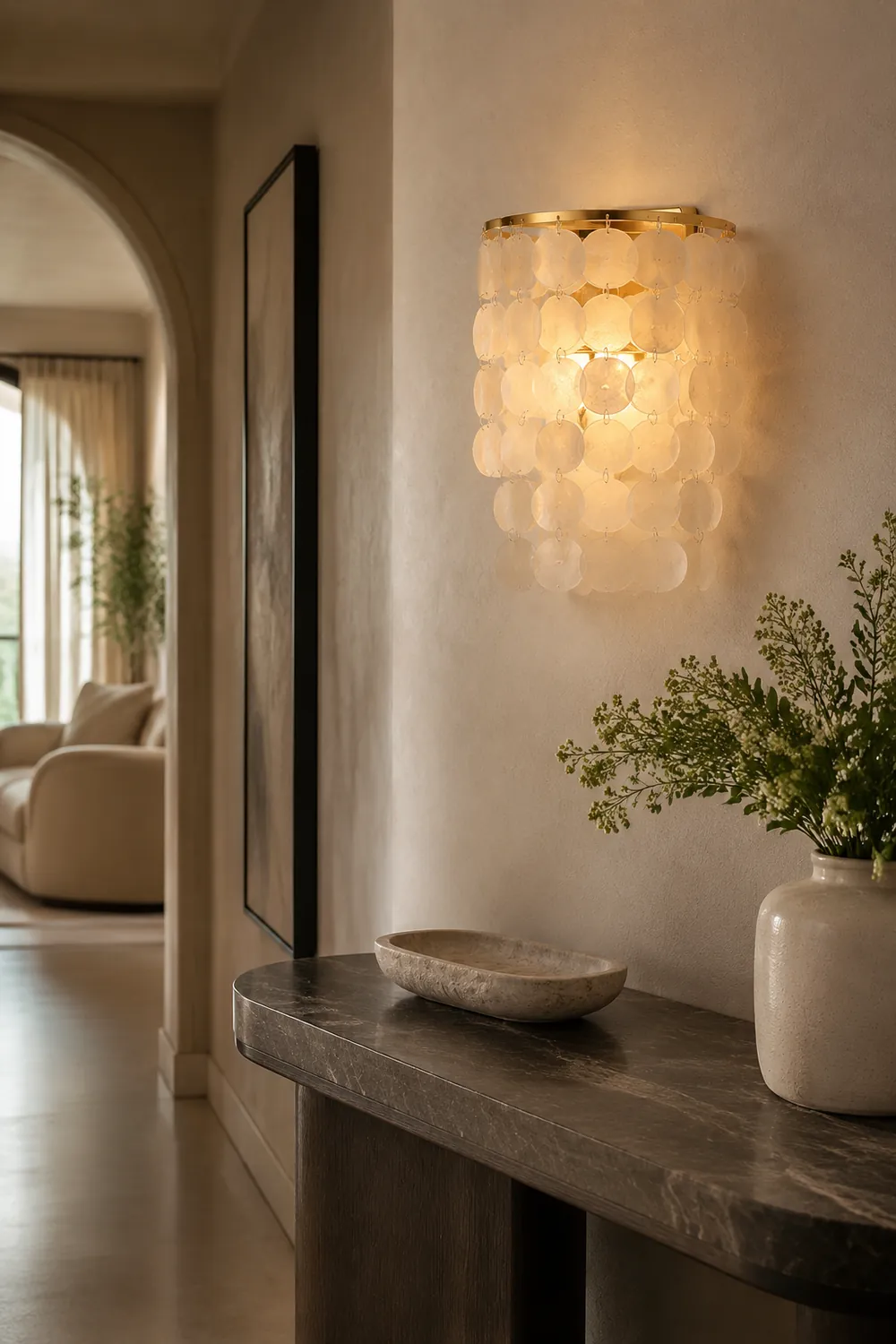 Nordic Modern Minimalist Shell Aisle Wall Lamp - Lumpaz