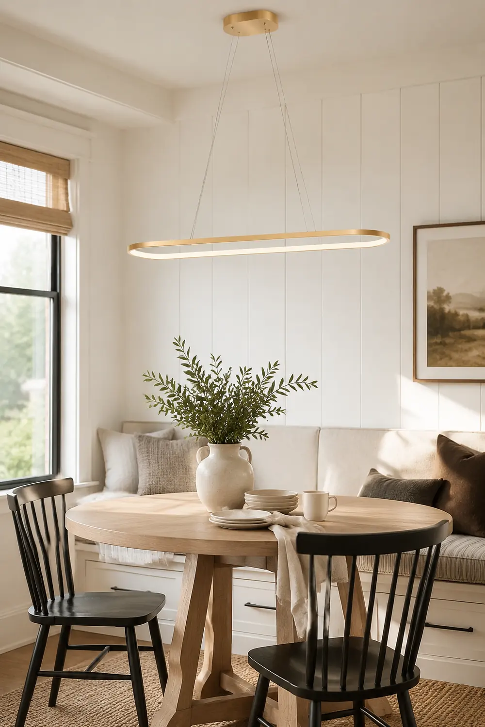Edge Moderne Kreis LED Pendelleuchte aus Metall für Esszimmer - Lumpaz