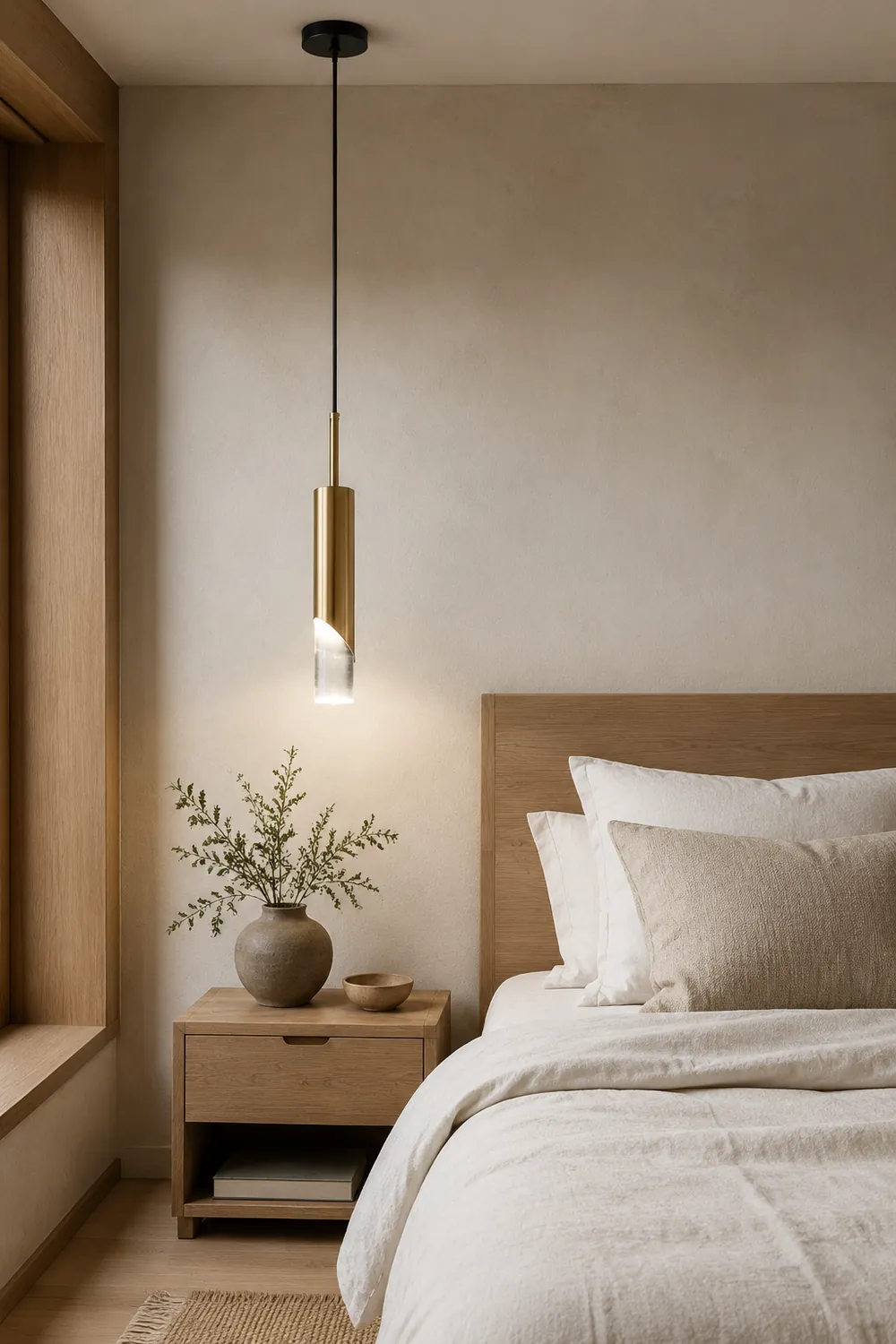 Einfache Pendelleuchte aus Metall für Schlafzimmer, Esszimmer - Lumpaz