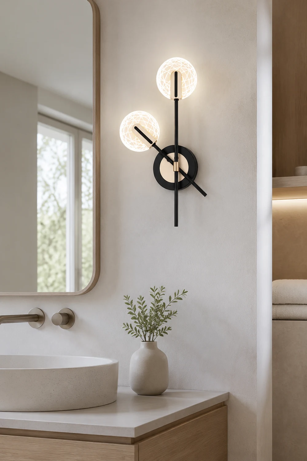 Moderne Drehbare LED Wandleuchte für Schlafzimmer/Wohnzimmer - Lumpaz