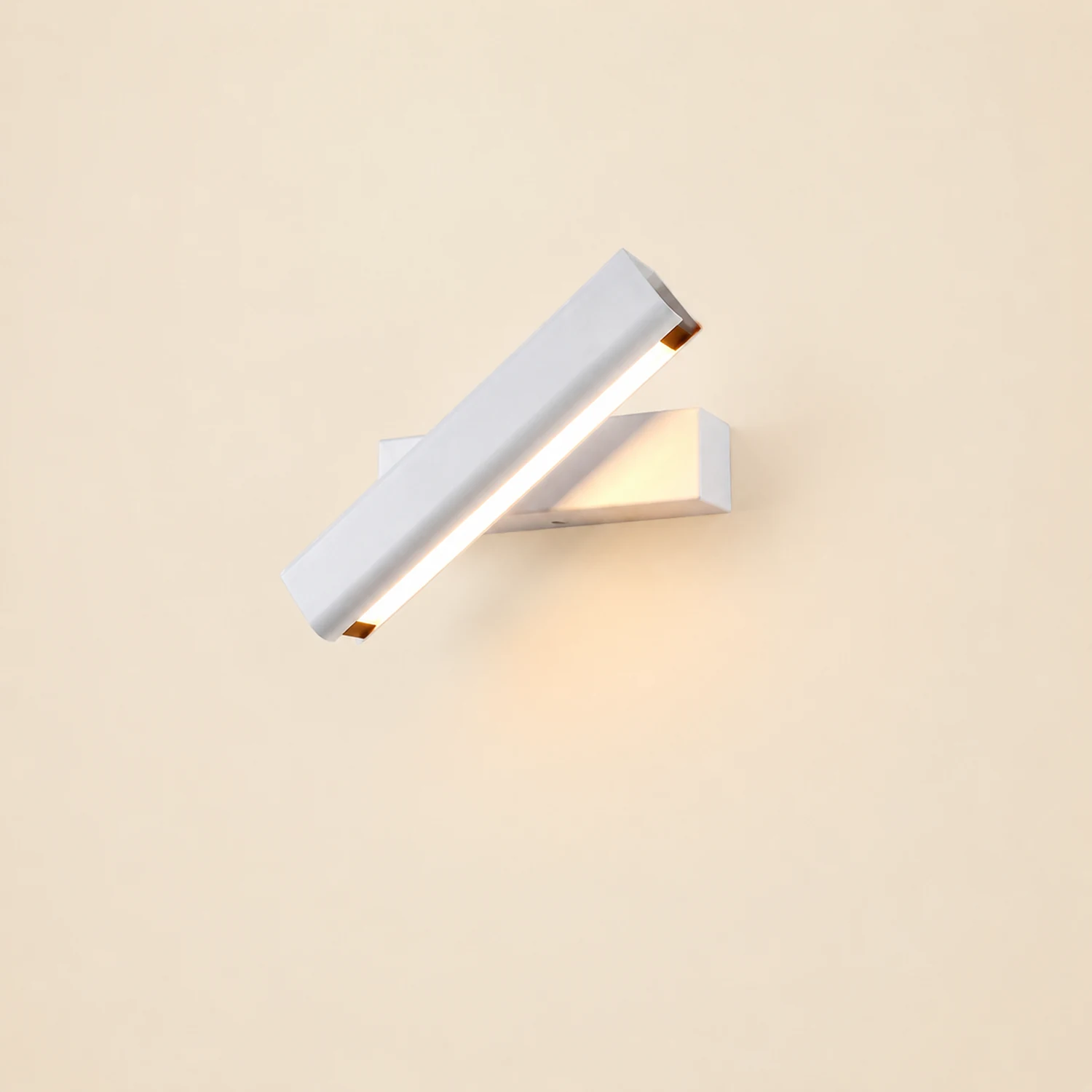 Minimalistische LED Wandleuchte aus Aluminium Drehbar für Schlafzimmer - Lumpaz