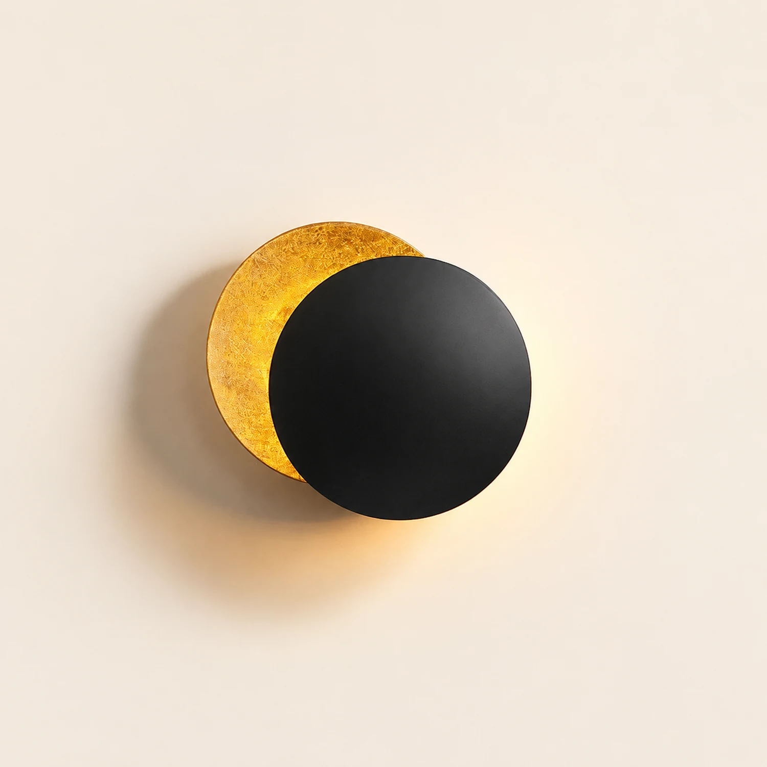 Modern Round Circle Creative Rotating Wall Light - Lumpaz