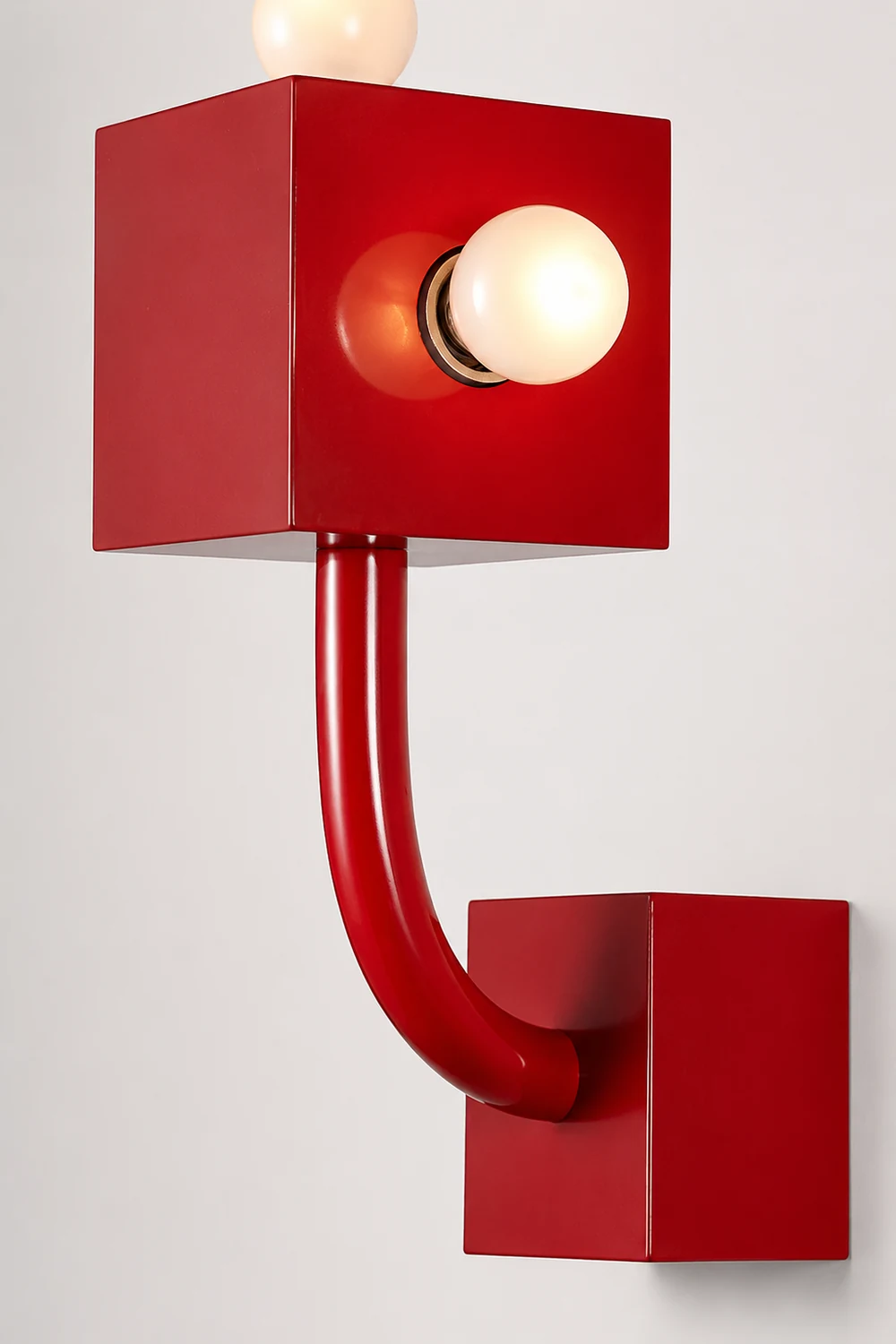 Vintage Metal Red Wall Lamp - Lumpaz
