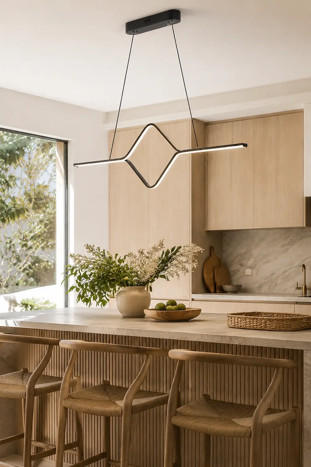 Bouvet Pendelleuchte,Linear Quadrat - Lumpaz