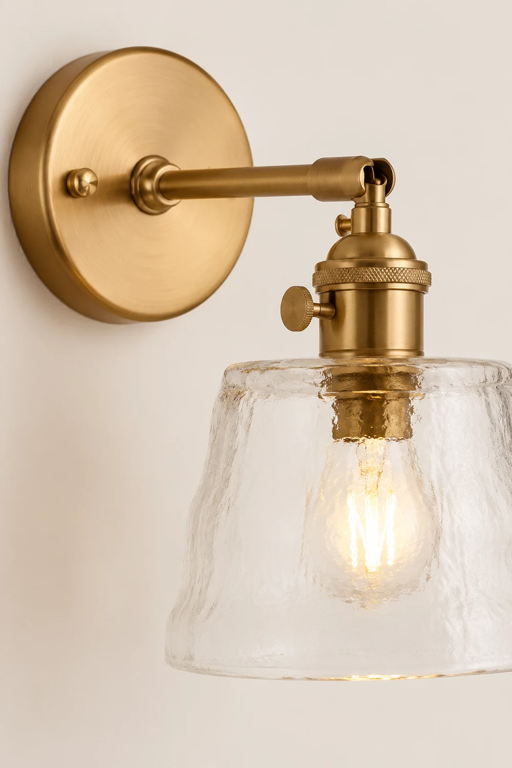 Vintage Glass Adjustable Wall Sconce - Lumpaz