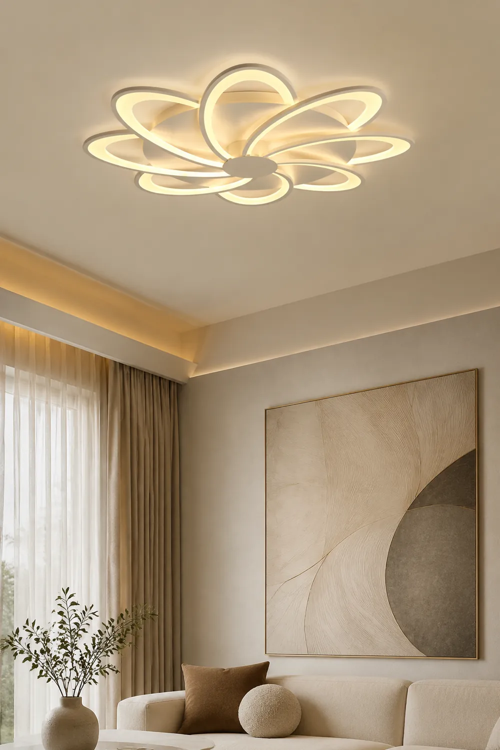 Moderne Blumenförmige Deckenleuchte für Wohnzimmer, Schlafzimmer - Lumpaz