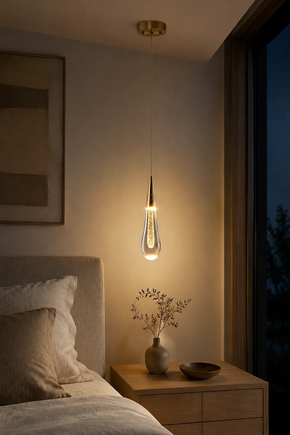 Kreative Kristalltropfen Pendelleuchte für Schlafzimmer, Esszimmer - Lumpaz