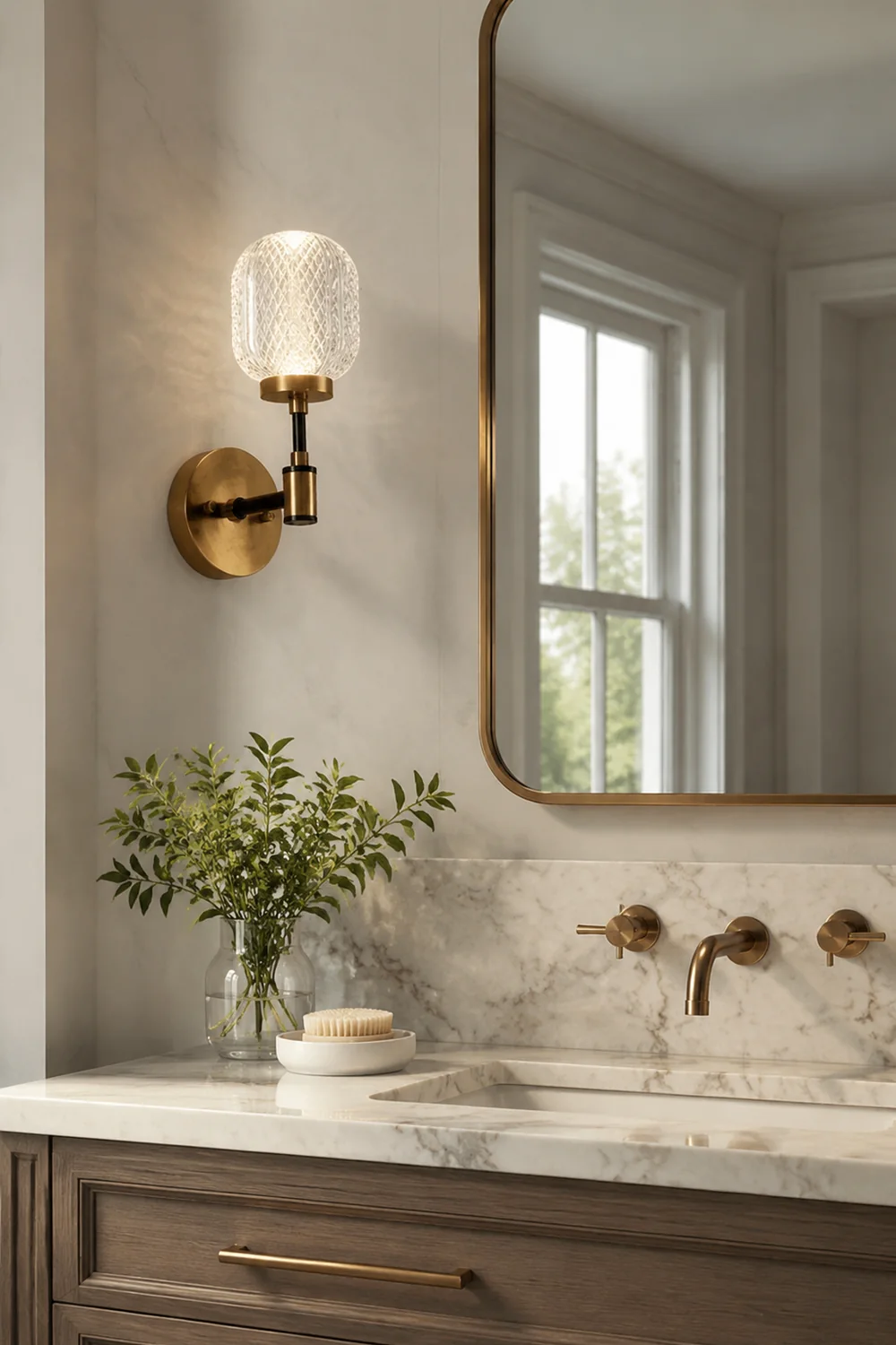 Antique Brass Gold Wall Light - Lumpaz