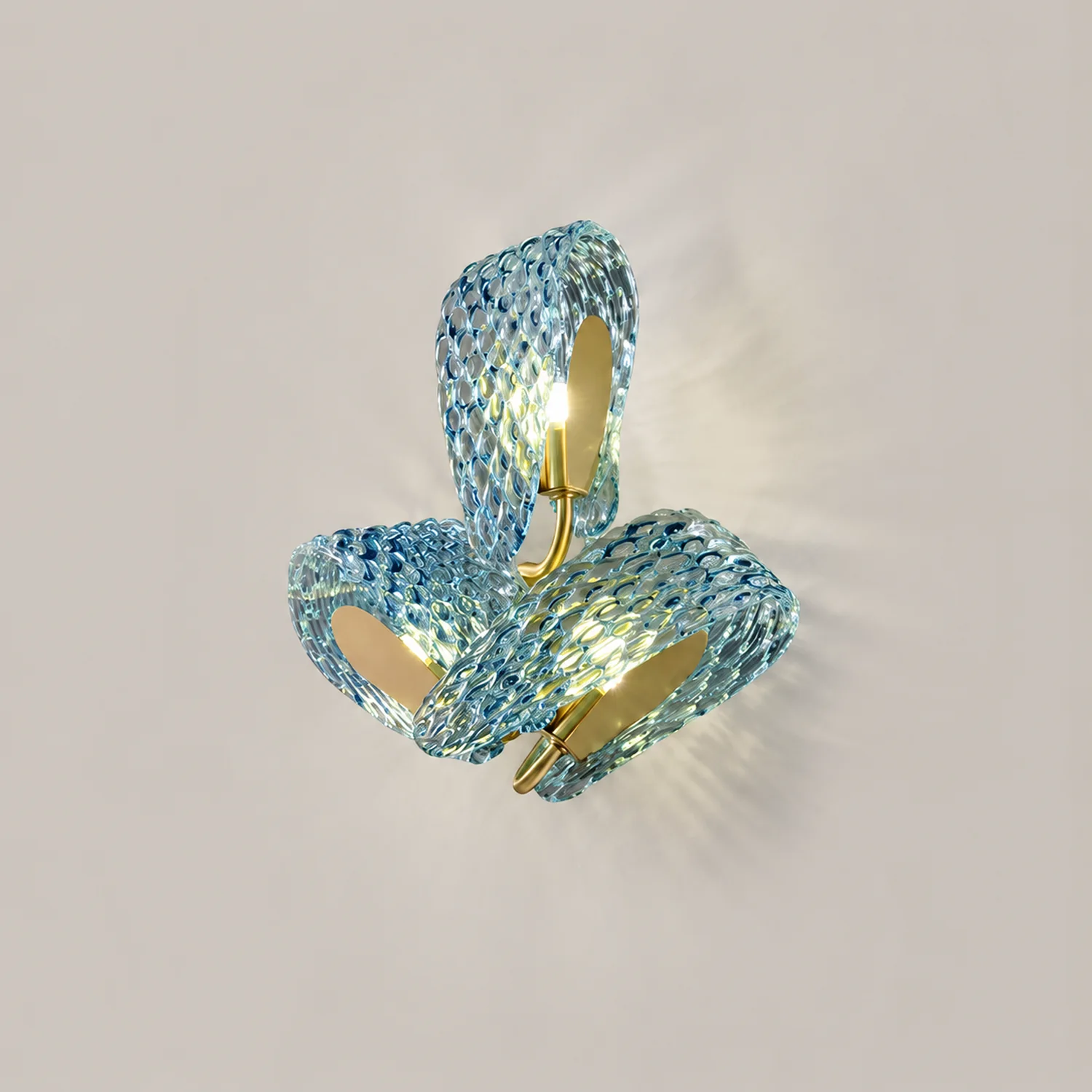 Retro Luxury Glass Blue Wall Lamp - Lumpaz