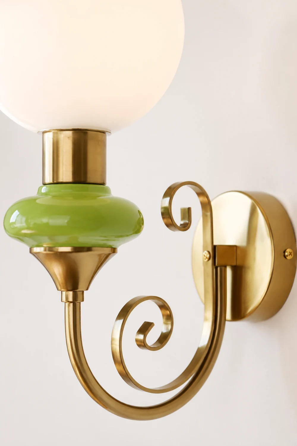 French Retro Glass 1-Light Wall Sconce - Lumpaz