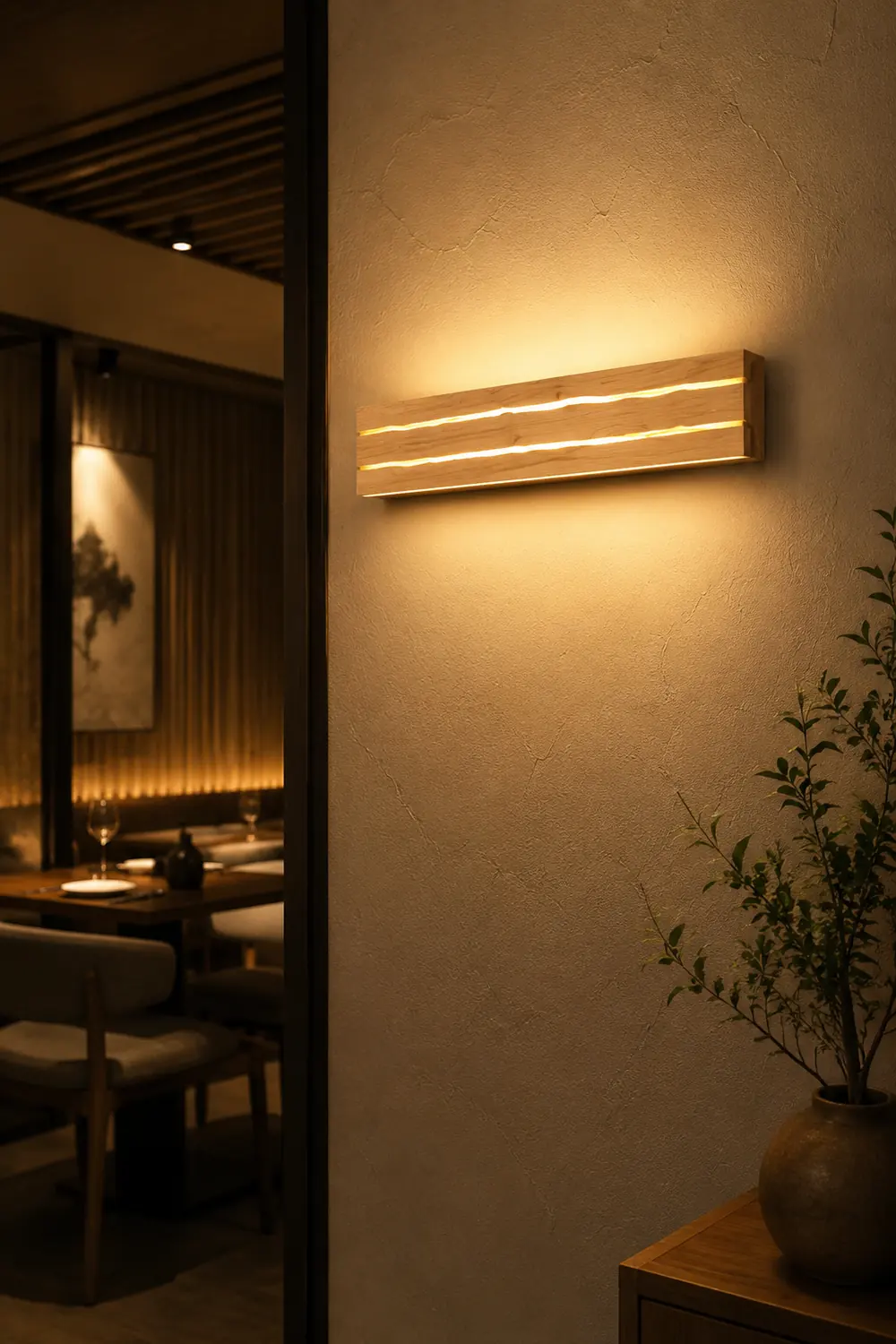 Modern Decor Wood Crack Wall Sconces - Lumpaz