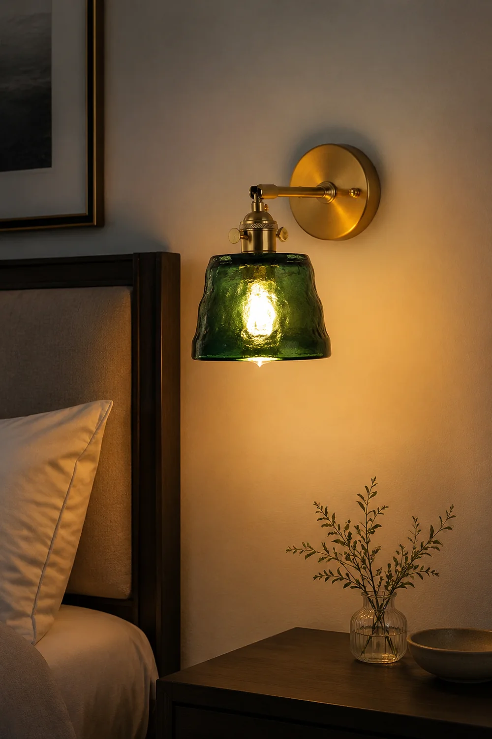 Vintage Glass Adjustable Wall Sconce - Lumpaz