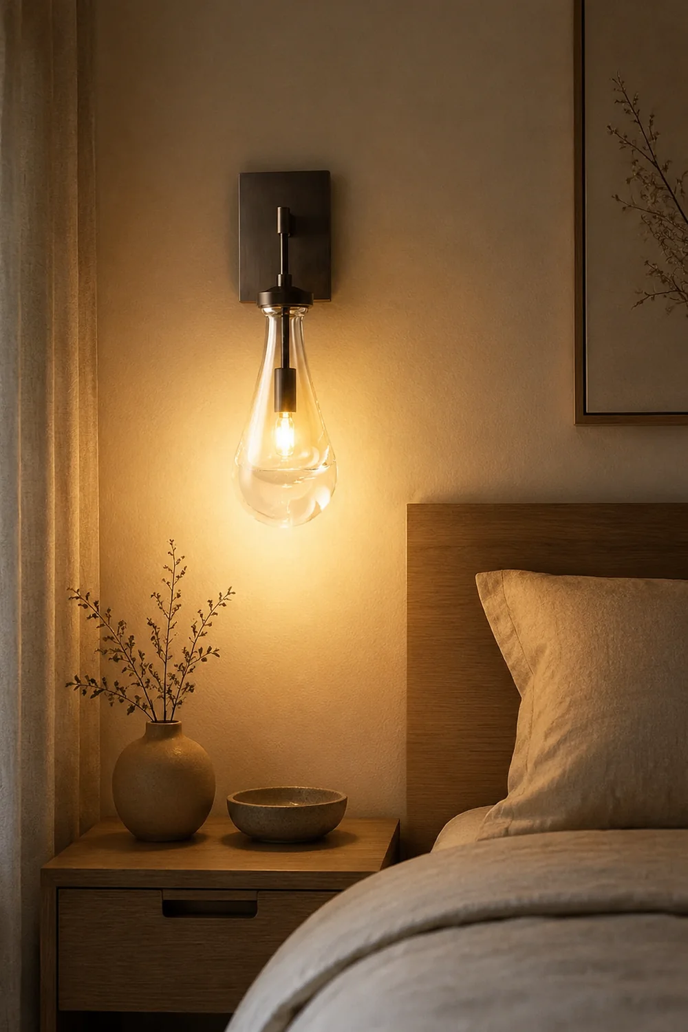 Art Creative Short Raindrop Wall Light For Dining Room - Lumpaz