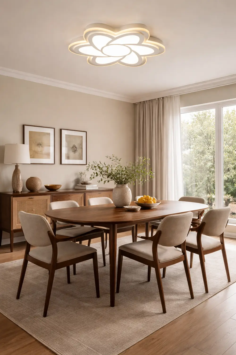 Hana Moderne Blumenförmige LED Deckenleuchte für Schlafzimmer, Wohnzimmer - Lumpaz
