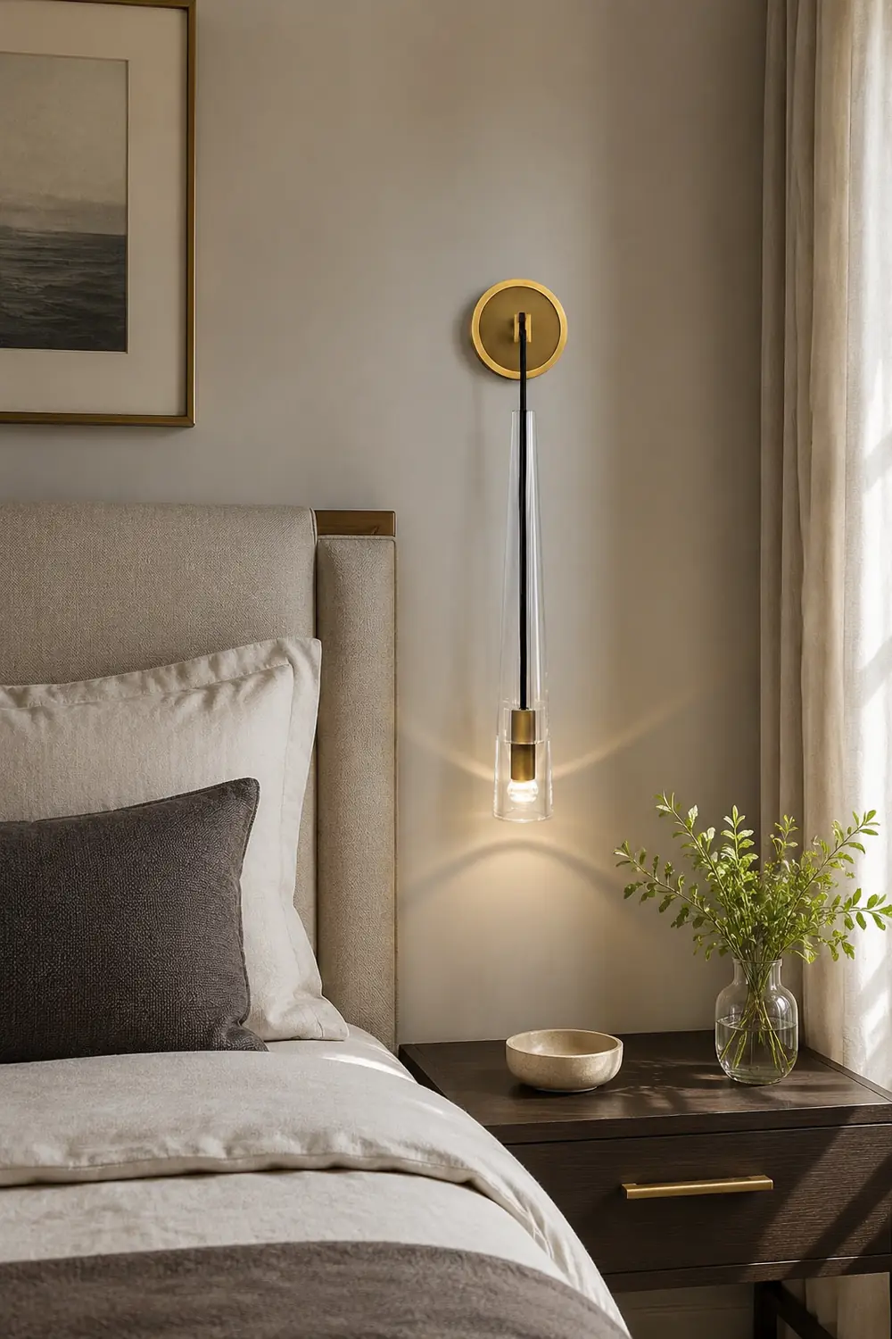 Modern Black Golden Hanging Suspended Wall Light - Lumpaz