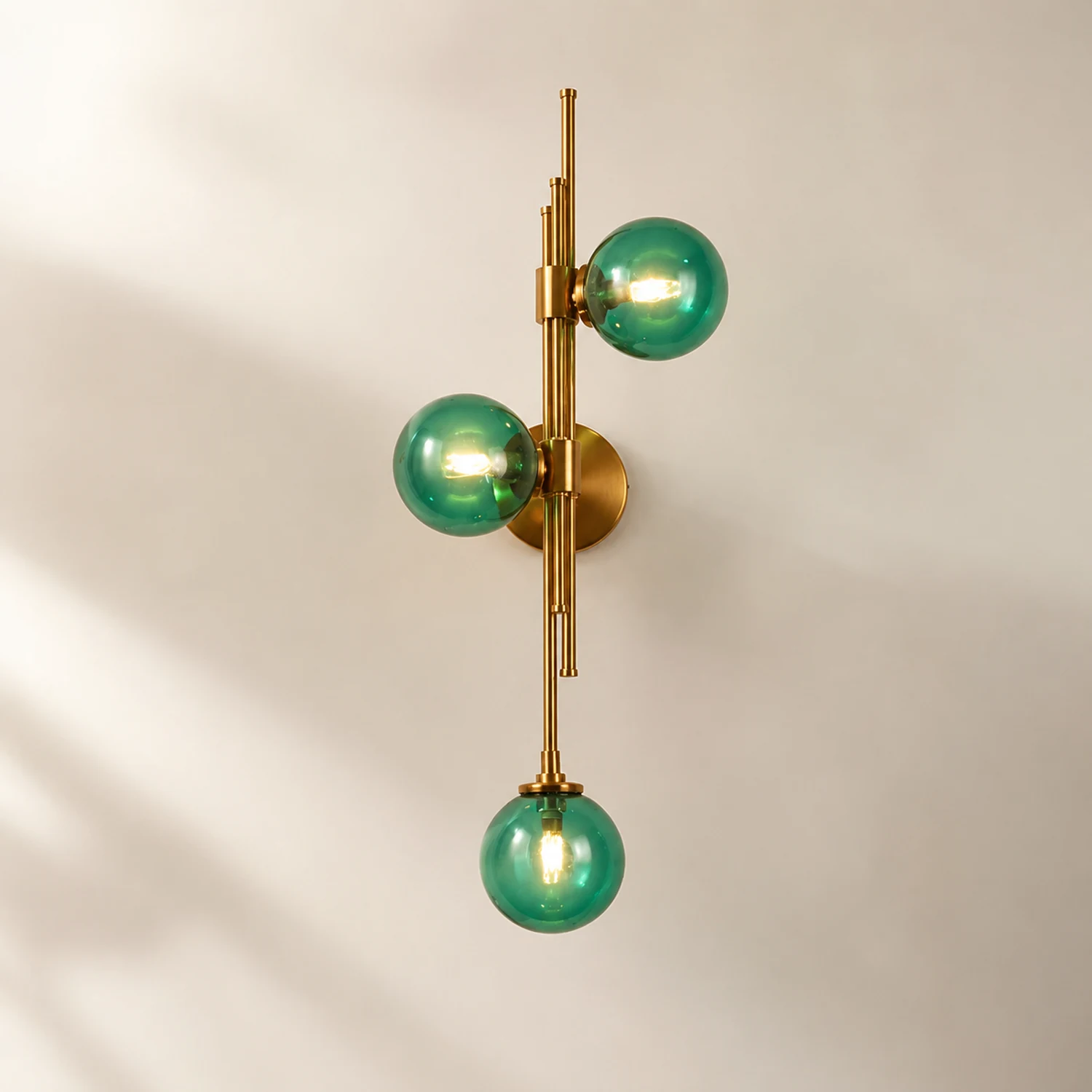 Vintage Ball 3 Heads Glass Wall Lamp - Lumpaz